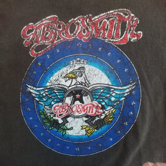 Aerosmith Aero Force graphic dark grey T-Shirt Size large - Picture 3 of 7